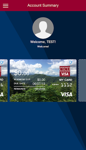 CECU Visa Screen 2