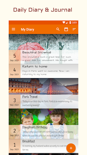 Android application My Secret Diary with Lock screenshort