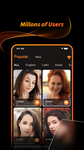 Android application LivHub - Video Chat Online screenshort