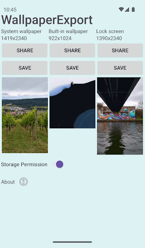 Android application WallpaperExport Backup & Share screenshort