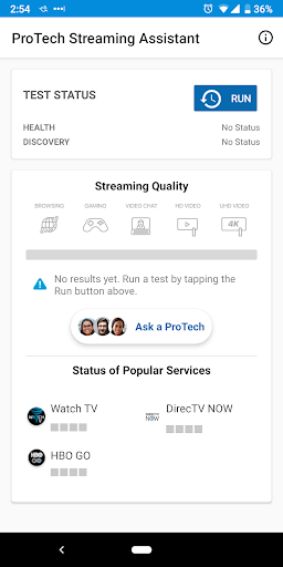 Android application ProTech Streaming Assistant screenshort