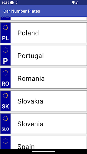 Car Number Plates Screen 2