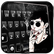 Smoking Cool Man Keyboard Theme