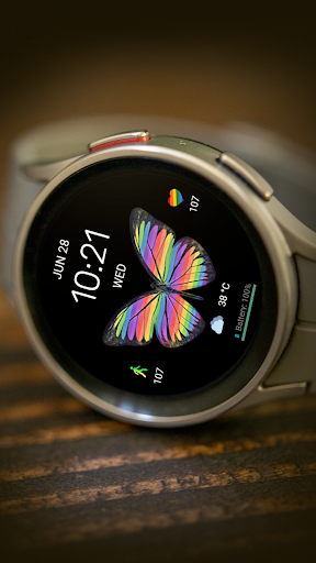 Android application Butterfly Watchface screenshort