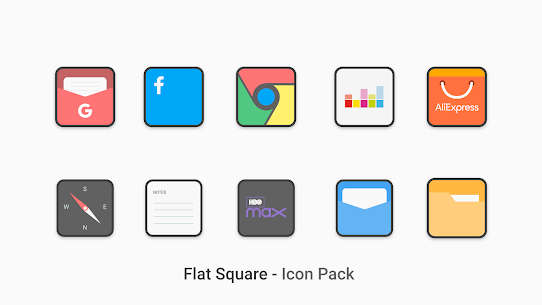 Flat Square Icon Pack APK (Patched/Full Unlocked) 2