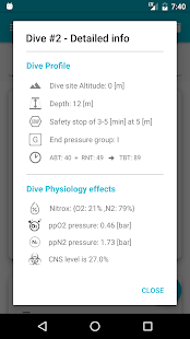Dive Planner Screenshot