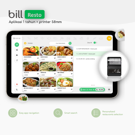 Android application billresto screenshort