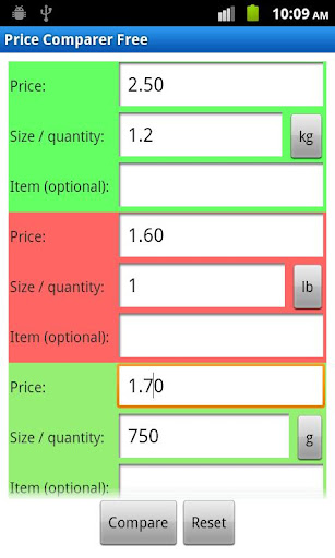 Android application Price Comparer (ad-supported) screenshort