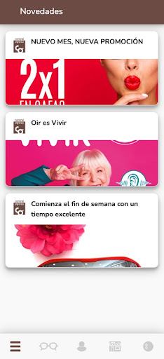 Android application Central Óptica screenshort