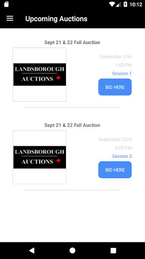 Android application Landsborough Auctions screenshort