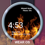 Flames Watch Face - Wear OS Smartwatch - Animated icon