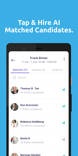 WillHire for Managers Screen 2