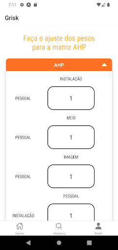 Android application G-risk screenshort
