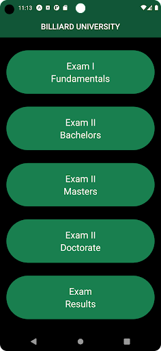 Android application Billiard University Exams screenshort
