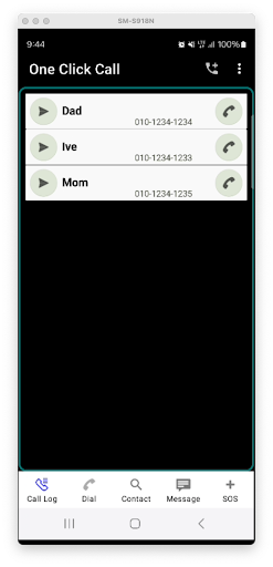 Android application One click call - SOS screenshort