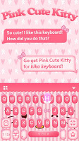 screenshot of Pink Cute Kitty Theme