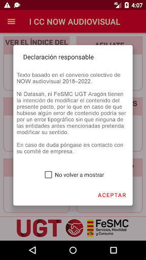 Android application CONVENIO Now Audiovisual screenshort