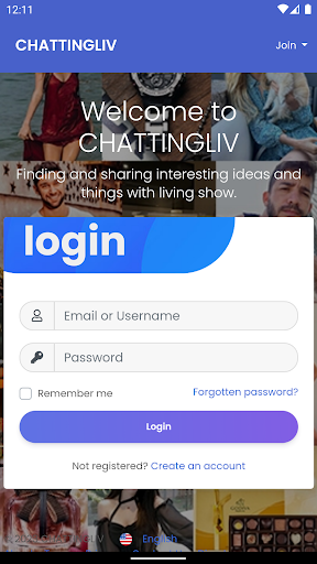 Android application CHATTINGLIV screenshort