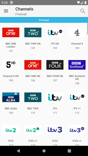 Freesat TV Listings UK Cisana Screen 2