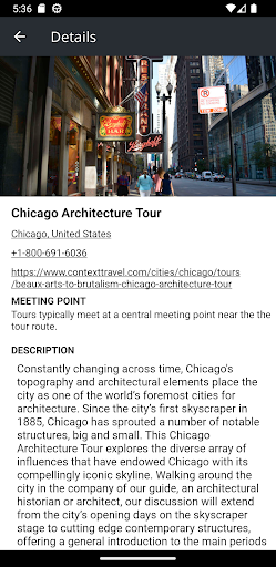 JCV World Travel App Screen 2