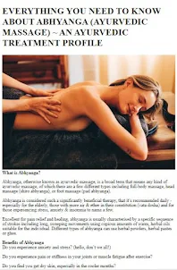 Ayurvedic Body Massage Tips
