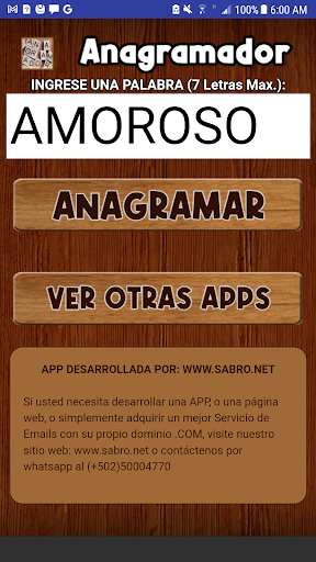 ANAGRAMADOR Permutador de Letr Screen 2