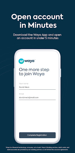 Waya - Mobile Banking Screen 2
