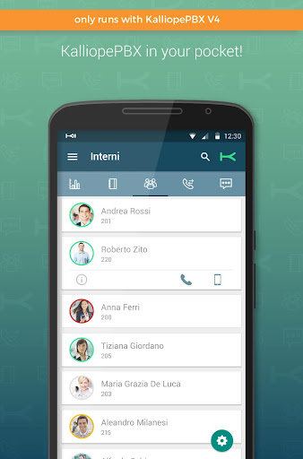 Android application Kalliope CTI screenshort