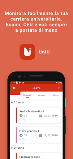 Android application UniU screenshort