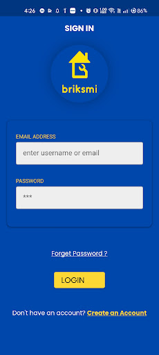 Android application briksmi Partner screenshort