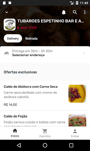 Android application TUBAROES ESPETINHO BAR E ACAI screenshort