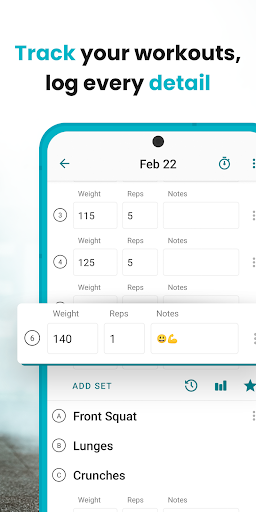Screenshot of RepCount Gym Workout Tracker
