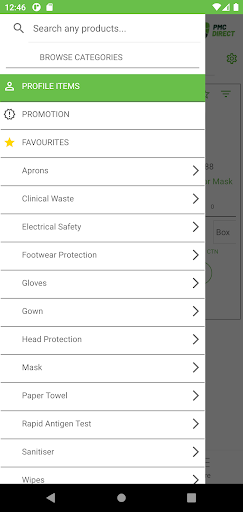 Android application PMC Direct screenshort
