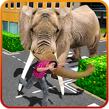 3D Wild Elephant - City Rampage icon