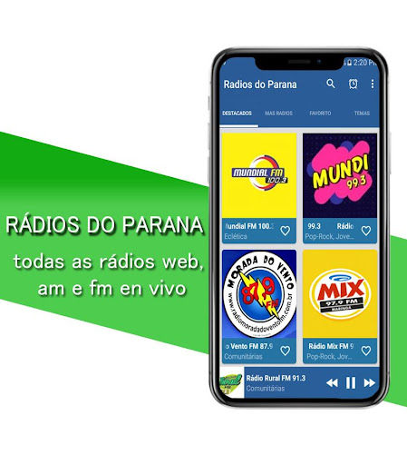Android application Radios do Parana screenshort