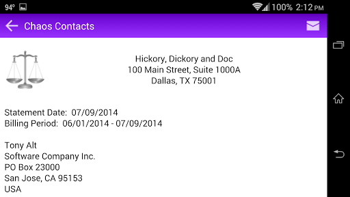 Chaos Billing (old version) Screen 3