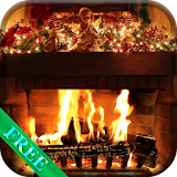 Christmas Fireplace Video LWP icon
