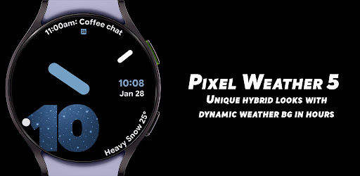 Pixel Weather 5 - Watch face