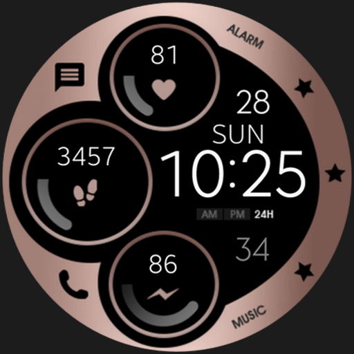Digital Bronze Watch Face logo
