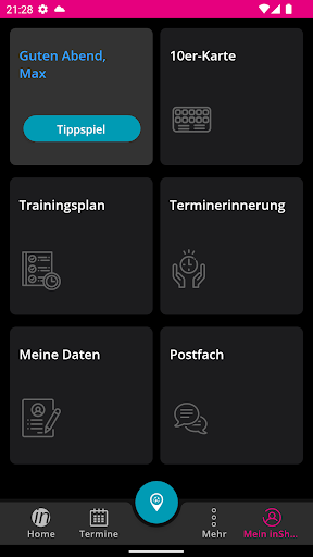 inShape App Screen 3