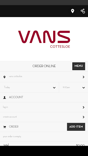 Android application Vans Cottesloe screenshort