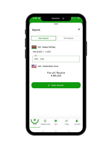 Deriv Mpesa Screen 2