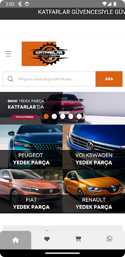 Android application KATFARLAR YEDEK PARÇA screenshort