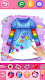 screenshot of Glitter Dress Coloring Game