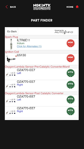 NGK PART FINDER AU Screenshot 4 - AppWisp.com