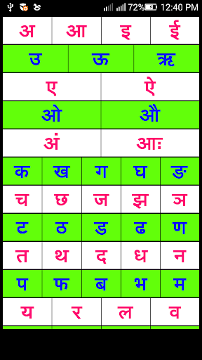 Hindi Varanamala for childrens Screen 2