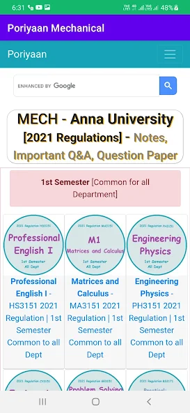 Poriyaan: Mech Anna University Screen Records 1
