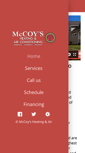 Android application McCoy's HVAC screenshort