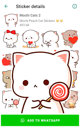 Android application Mochi Cat Stickers for WhatsAp screenshort