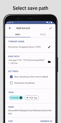 Android application BitKT - Torrent Client screenshort